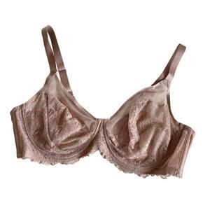 HSIA Enchante Dark Pink Lace Mesh Underwire Bra Women’s Size 40C NWT Lingerie